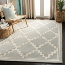 SAFAVIEH Chatham Dustin Geometric Wool Area Rug, Gray/Ivory, 5' x 8'