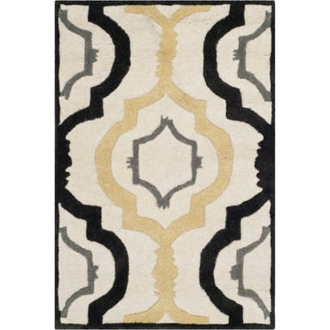 SAFAVIEH Chatham Dylan Geometric Wool Area Rug, Ivory/Multi, 2' x 3'