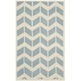 thumbnail image 1 of SAFAVIEH Chatham Easton Geometric Wool Area Rug, Blue/Ivory, 4' x 6', 1 of 6