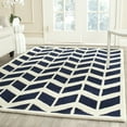 thumbnail image 1 of SAFAVIEH Chatham Easton Geometric Wool Area Rug, Dark Blue/Ivory, 5' x 8', 1 of 7