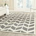 thumbnail image 1 of SAFAVIEH Chatham Easton Geometric Wool Area Rug, Dark Gray/Ivory, 3' x 3' Square, 1 of 7