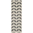 thumbnail image 1 of SAFAVIEH Chatham Easton Zigzag Stripes Wool Runner Rug, Dark Grey/Ivory, 2'3" x 11', 1 of 5