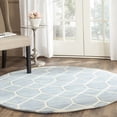 thumbnail image 1 of SAFAVIEH Chatham Elwin Geometric Wool Area Rug, Blue/Ivory, 5' x 5' Round, 1 of 10
