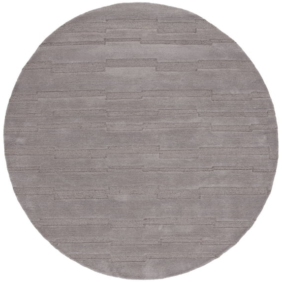 SAFAVIEH Chatham Emory Solid Area Rug, Grey, 6' x 6' Round