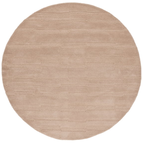 SAFAVIEH Chatham Emory Solid Area Rug, Taupe, 6' x 6' Round