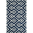 SAFAVIEH Chatham Eric Geometric Tessellation Wool Area Rug, Dark Blue