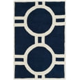 thumbnail image 1 of SAFAVIEH Chatham Felix Geometric Wool Area Rug, Dark Blue/Ivory, 2' x 3', 1 of 6