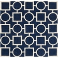 thumbnail image 1 of SAFAVIEH Chatham Francis Geometric Wool Area Rug, Dark Blue/Ivory, 7' x 7' Square, 1 of 5