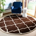 thumbnail image 1 of SAFAVIEH Chatham Franklin Geometric Wool Area Rug, Dark Brown/Ivory, 7' x 7' Round, 1 of 8
