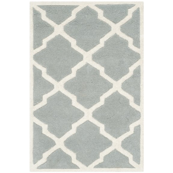 SAFAVIEH Chatham Franklin Geometric Wool Area Rug, Gray/Ivory, 2' x 3'