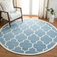 thumbnail image 1 of SAFAVIEH Chatham Gavin Geometric Wool Area Rug, Blue/Ivory, 4' x 4' Round, 1 of 8