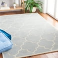 thumbnail image 1 of SAFAVIEH Chatham Gavin Geometric Wool Area Rug, Gray/Ivory, 5' x 5' Square, 1 of 11