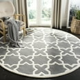 thumbnail image 1 of SAFAVIEH Chatham Giovanni Geometric Wool Area Rug, Dark Gray/Ivory, 4' x 4' Round, 1 of 10