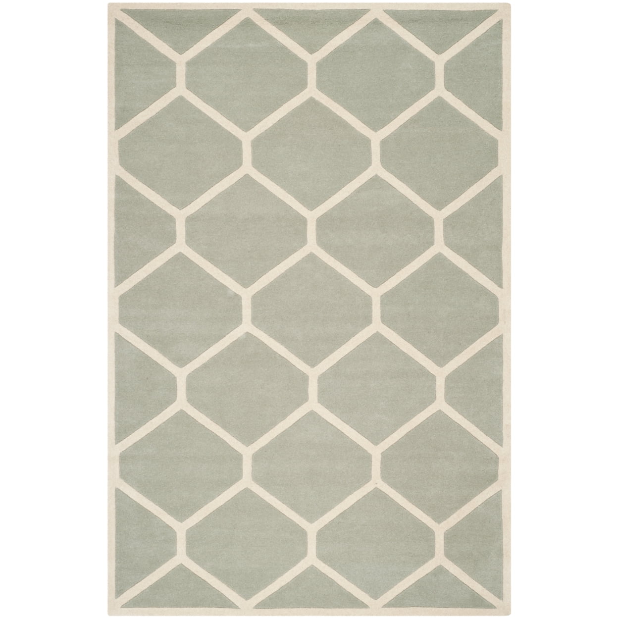 Chatham Square Hand-Tufted Gray Wool 7' x 7' Area Rug