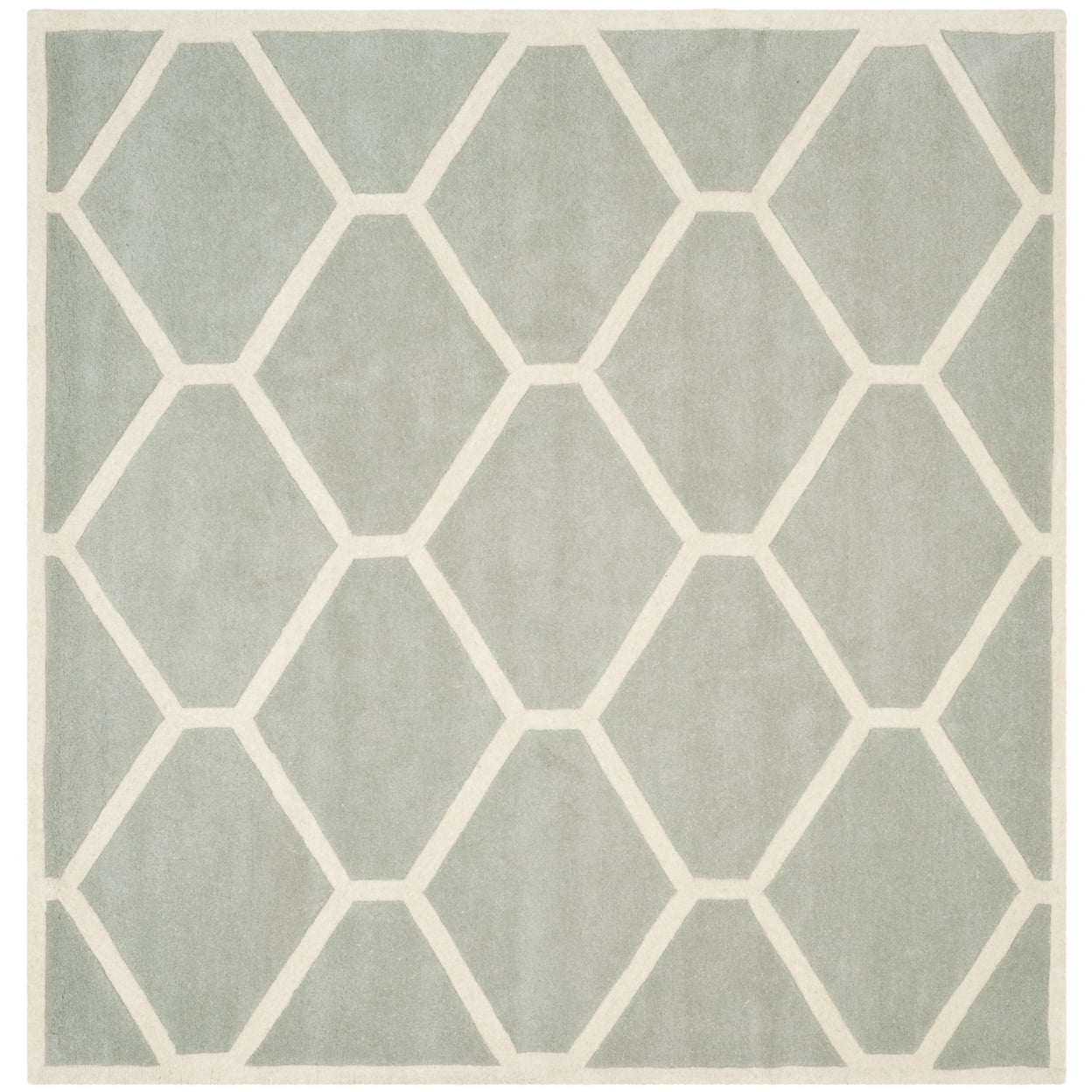 Chatham Square Hand-Tufted Gray Wool 7' x 7' Area Rug