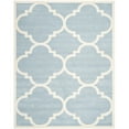 thumbnail image 1 of SAFAVIEH Chatham Hayden Geometric Quatrefoil Wool Area Rug, Blue/Ivory, 10' x 14', 1 of 10