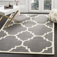 thumbnail image 1 of SAFAVIEH Chatham Hayden Geometric Wool Area Rug, Dark Gray/Ivory, 5' x 5' Square, 1 of 8
