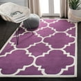 thumbnail image 1 of SAFAVIEH Chatham Hayden Geometric Wool Area Rug, Purple/Ivory, 5' x 8', 1 of 10