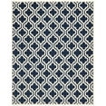 thumbnail image 1 of SAFAVIEH Chatham Henry Geometric Quatrefoil Wool Area Rug, Dark Blue/Ivory, 5' x 5' Square, 1 of 10