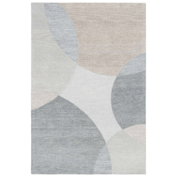 SAFAVIEH Chatham Hermite Geometric Area Rug, Ivory/Grey, 4' x 6'