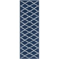 thumbnail image 1 of SAFAVIEH Chatham Howard Geometric Wool Runner Rug, Dark Blue/Ivory, 2'3" x 9', 1 of 10