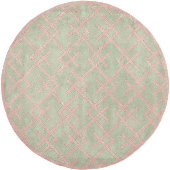 SAFAVIEH Chatham Ian Geometric Wool Area Rug, Green, 6' x 9'