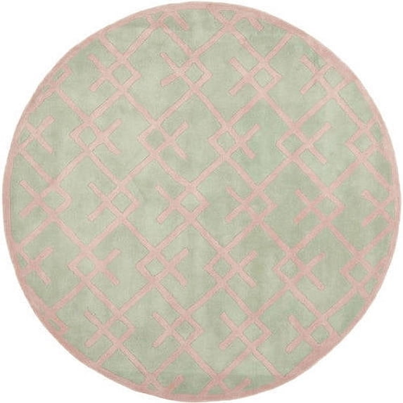 SAFAVIEH Chatham Ian Geometric Wool Area Rug, Green, 8' x 10'