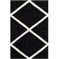 thumbnail image 1 of SAFAVIEH Chatham Isaac Geometric Wool Area Rug, Black/Ivory, 2' x 3', 1 of 10