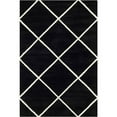 thumbnail image 1 of SAFAVIEH Chatham Isaac Geometric Diamonds Wool Area Rug, Black/Ivory, 6' x 9', 1 of 10