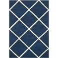 thumbnail image 1 of SAFAVIEH Chatham Isaac Geometric Diamonds Wool Area Rug, Dark Blue/Ivory, 4' x 6', 1 of 9