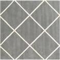 thumbnail image 1 of SAFAVIEH Chatham Isaac Geometric Diamonds Wool Area Rug, Dark Grey/Ivory, 7' x 7' Square, 1 of 10