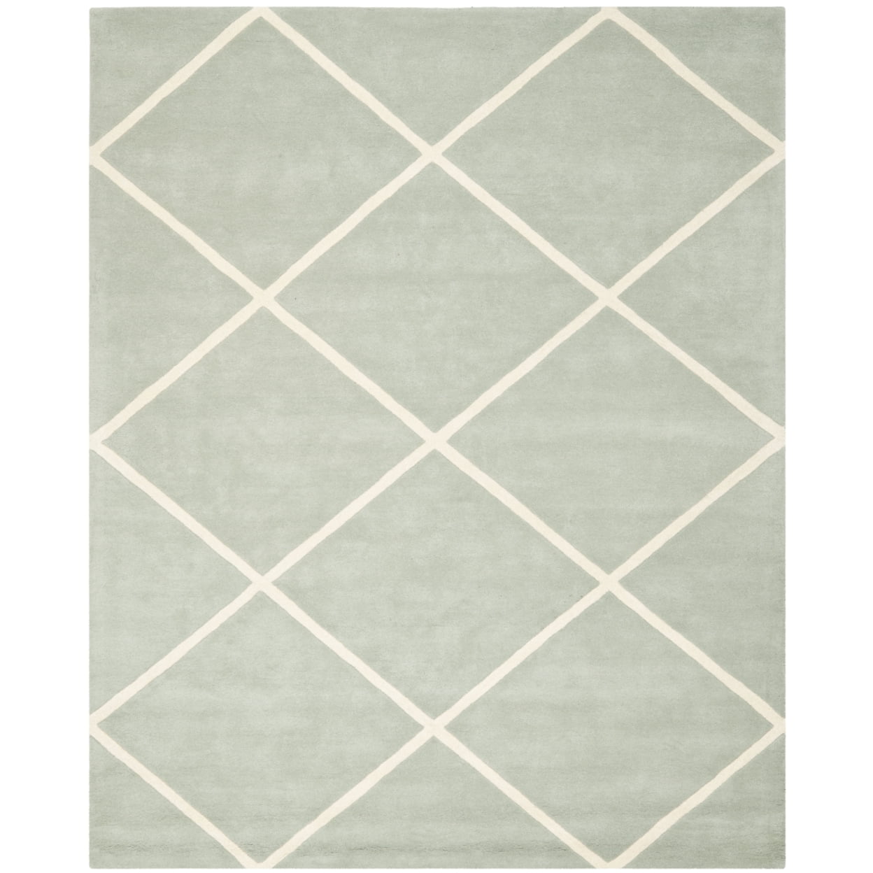 Off-White Hand-Tufted Wool Rectangular 6' x 9' Rug