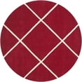 thumbnail image 1 of SAFAVIEH Chatham Isaac Geometric Diamonds Wool Area Rug, Red/Ivory, 7' x 7' Round, 1 of 9