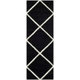 thumbnail image 1 of SAFAVIEH Chatham Isaac Geometric Diamonds Wool Runner Rug, Black/Ivory, 2'3" x 7', 1 of 10