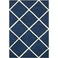 thumbnail image 1 of SAFAVIEH Chatham Isaac Geometric Wool Area Rug, Dark Blue/Ivory, 6' x 9', 1 of 9