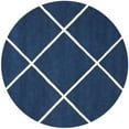 thumbnail image 1 of SAFAVIEH Chatham Isaac Geometric Wool Area Rug, Dark Blue/Ivory, 7' x 7' Round, 1 of 9