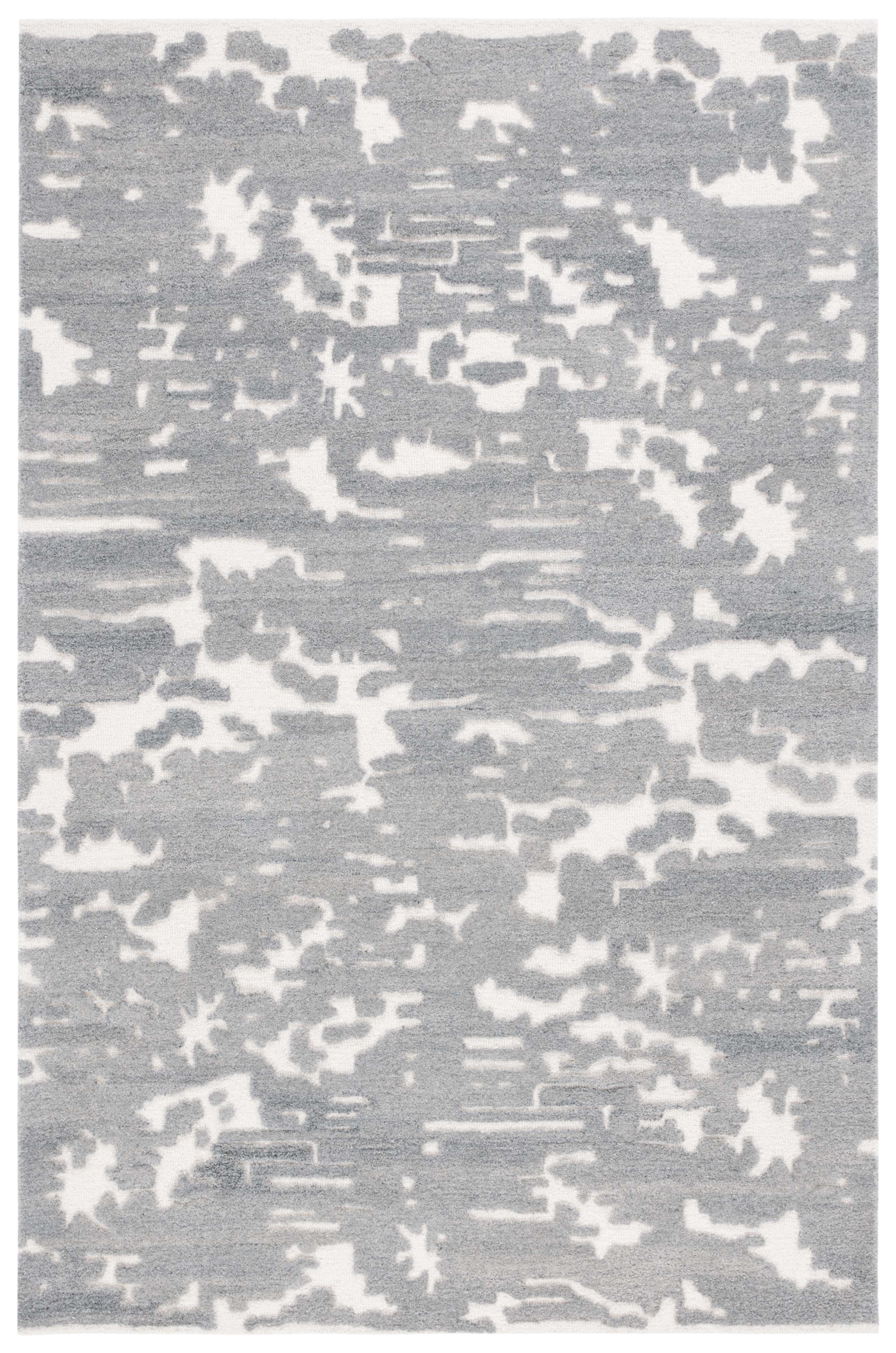 SAFAVIEH Chatham Isidora Geometric Area Rug, Grey/Ivory, 5' x 8'