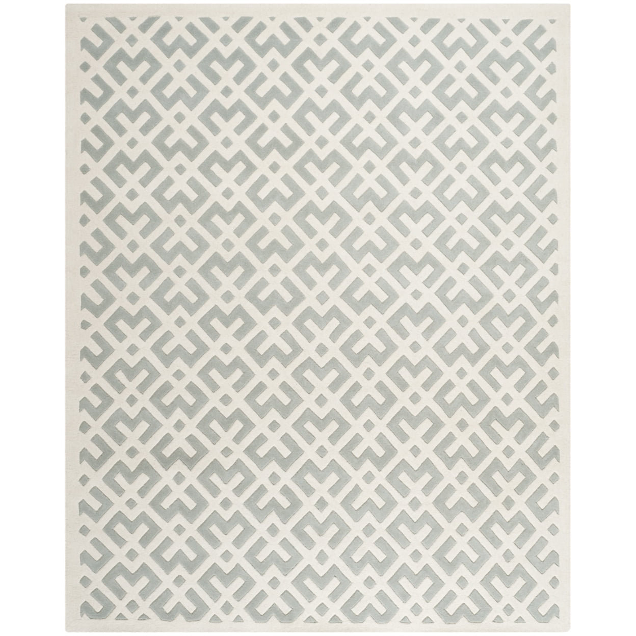 Hand-Tufted Artisan Wool 8' x 10' Rectangular Rug in Gray