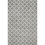SAFAVIEH Chatham Jacob Geometric Wool Area Rug, Dark Grey/Ivory, 2' x 3'