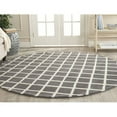 thumbnail image 1 of SAFAVIEH Chatham Jahn Geometric Wool Area Rug, Dark Grey/Ivory, 7' x 7' Round, 1 of 10