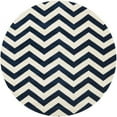 thumbnail image 1 of SAFAVIEH Chatham Jake Geometric Wool Area Rug, Dark Blue/Ivory, 5' x 5' Square, 1 of 11