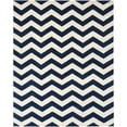 thumbnail image 1 of SAFAVIEH Chatham Jake Zigzag Stripes Wool Area Rug, Dark Blue/Ivory, 5' x 8', 1 of 11