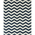thumbnail image 1 of SAFAVIEH Chatham Jake Zigzag Stripes Wool Area Rug, Dark Blue/Ivory, 6' x 9', 1 of 11