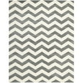 thumbnail image 1 of SAFAVIEH Chatham Jake Zigzag Stripes Wool Area Rug, Dark Grey/Ivory, 6' x 9', 1 of 11