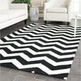 thumbnail image 1 of SAFAVIEH Chatham Jake Zigzag Stripes Wool Area Rug, Ivory/Black, 5' x 8', 1 of 11