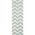 thumbnail image 1 of SAFAVIEH Chatham Jake Zigzag Stripes Wool Runner Rug, Blue/Ivory, 2'3" x 11', 1 of 4