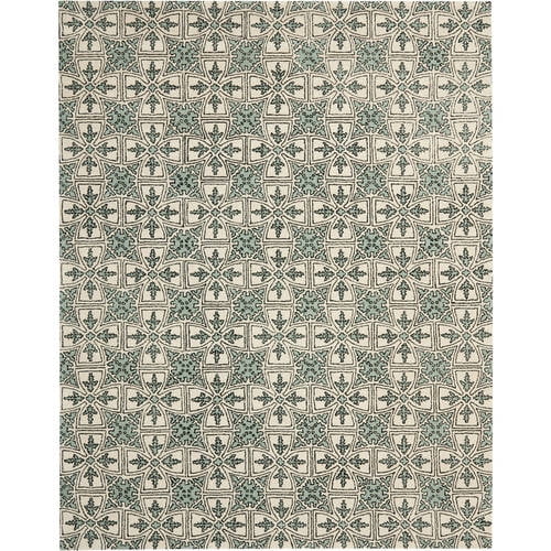 Elegant Light Blue Hand-Tufted Wool Area Rug, 8' x 10'