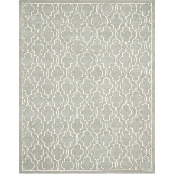 SAFAVIEH Chatham Jaymz Geometric Wool Area Rug, Grey/Ivory, 3' x 5'