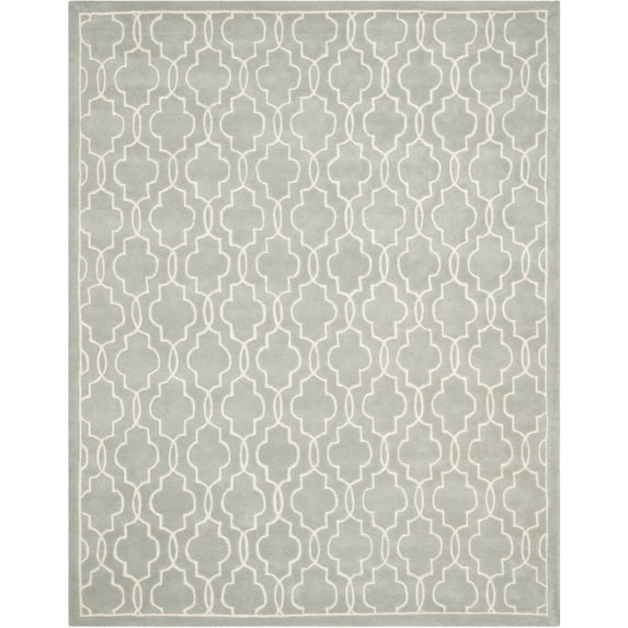 SAFAVIEH Chatham Jaymz Geometric Wool Area Rug, Grey/Ivory, 8' x 10'