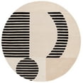 thumbnail image 1 of SAFAVIEH Chatham Jolanta Abstract Area Rug, Ivory/Black, 6' x 6' Round, 1 of 7
